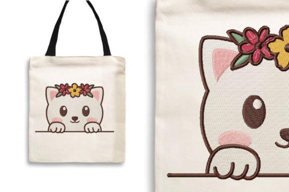 A Designer's Real-World Review of the 'Cat with Flower Crown' Embroidery
