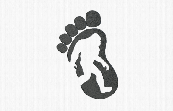 Bigfoot in Footprint Silhouette: Holiday Embroidery Review