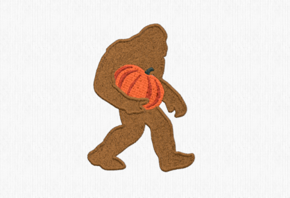 Bigfoot with Pumpkin: Business Embroidery Design Review