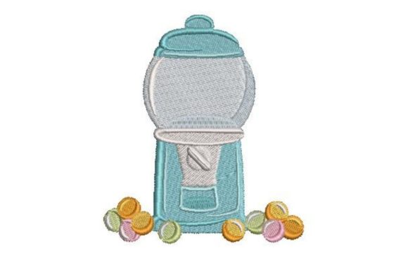 Empty Gumball Machine Embroidery: A Sweet Nostalgic Gift Stitch