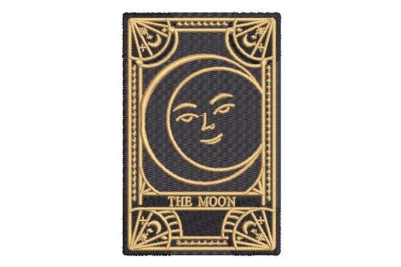 Evaluating Witchy Tarot Card the Moon for Etsy Embroidery