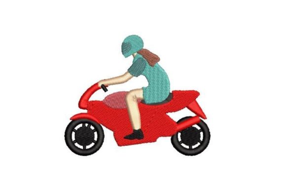 Nurse Riding a Motorcycle Embroidery Design Review