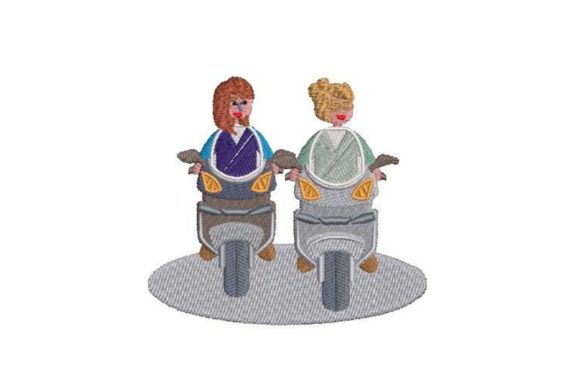 Nurses Riding Motorcycles: A Machine Embroidery Review