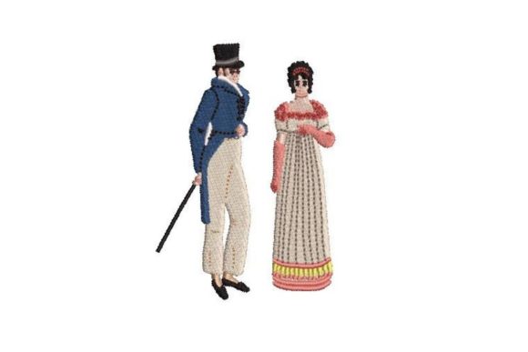 Regency Era Couple: Embroidery Designer’s Test & Gift Guide